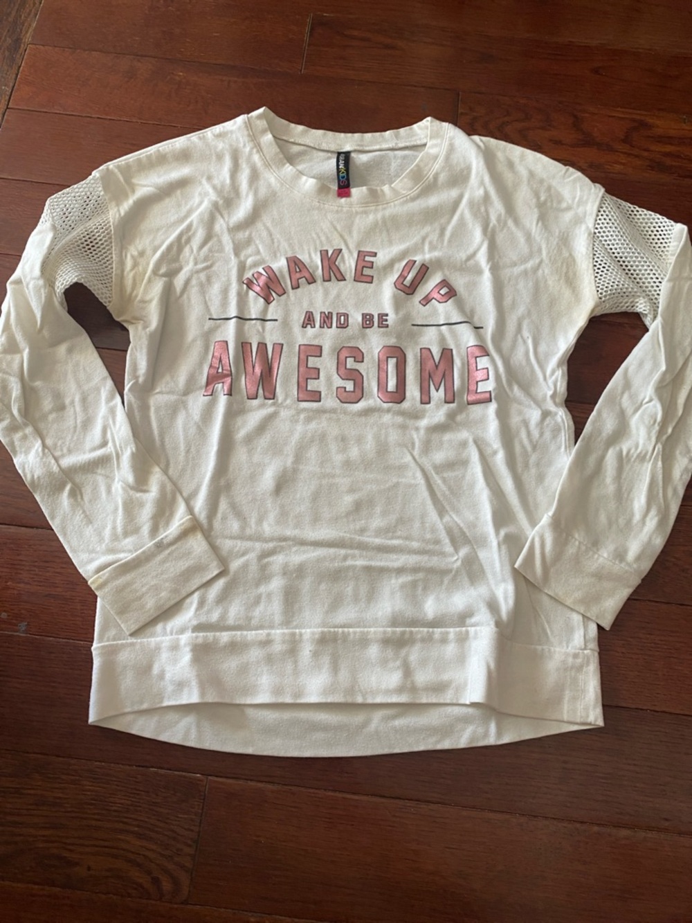 Urban Planet White Pullover with Pink Lettering